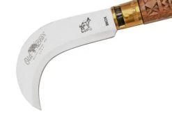 Old Bear Pruning Carved Walnut L, 9747-21-LNI Pruning Knife -Famous Knife Shop OB9747 21 LNI 03 oldbear