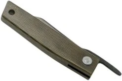 Ohta FK5 Higonokami-pocket Knife, Green Canvas Micarta -Famous Knife Shop OHTA OFF FK5 M G 04 ohta knives