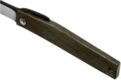 Ohta FK9 Higonokami-pocket Knife, Green Canvas Micarta -Famous Knife Shop OHTA OFF FK9 M G 07 ohta knives
