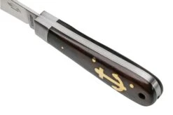 Otter Anchor Knife 174 M.L. Small Carbon, Grenadilla, Brass Anchor, Pocket Knife -Famous Knife Shop OR174ML 07 otter