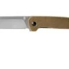 QSP Knife Penguin QS130-F Brass, Satin, Pocket Knife -Famous Knife Shop QS130 F 01 qsp