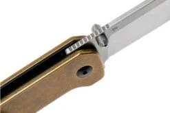 QSP Knife Penguin QS130-F Brass, Satin, Pocket Knife 14 QSP Knife Penguin QS130-F Brass, Satin, Pocket Knife -Famous Knife Shop QS130 F 06 qsp