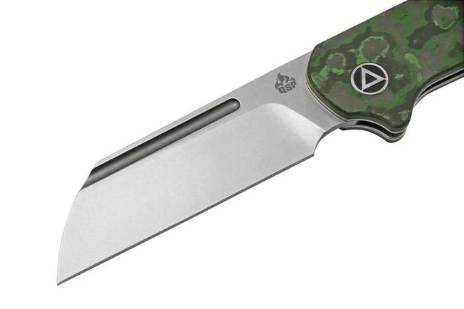 QSP Knife Penguin QS130SJ-E1, CPM 20CV Stonewashed, Fat Carbon Jungle Wear, Slipjoint Pocket Knife 5 QSP Knife Penguin QS130SJ-E1, CPM 20CV Stonewashed, Fat Carbon Jungle Wear, Slipjoint Pocket Knife - Image 3