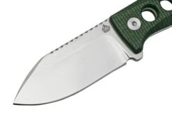 QSP Knife Canary QS141-C1 Stonewashed, Black Green G10, Neck Knife -Famous Knife Shop QS141 C1 03 qsp