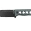 QSP Knife Canary QS141-D2 Blackwashed, Denim Micarta, Neck Knife -Famous Knife Shop QS141 D2 01 qsp