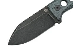 QSP Knife Canary QS141-D2 Blackwashed, Denim Micarta, Neck Knife -Famous Knife Shop QS141 D2 03 qsp