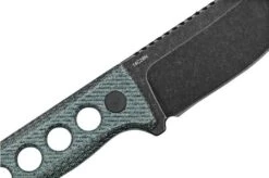QSP Knife Canary QS141-D2 Blackwashed, Denim Micarta, Neck Knife -Famous Knife Shop QS141 D2 05 qsp