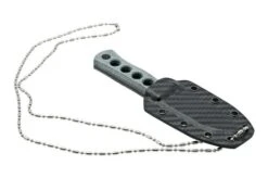 QSP Knife Canary QS141-D2 Blackwashed, Denim Micarta, Neck Knife -Famous Knife Shop QS141 D2 06 qsp