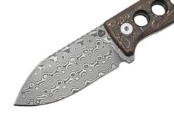 QSP Knife Canary QS141-F Damascus, Copper Foil Carbon Fibre, Neck Knife -Famous Knife Shop QS141 F 03 qsp