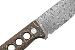 QSP Knife Canary QS141-F Damascus, Copper Foil Carbon Fibre, Neck Knife -Famous Knife Shop QS141 F 05 qsp