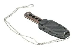 QSP Knife Canary QS141-F Damascus, Copper Foil Carbon Fibre, Neck Knife -Famous Knife Shop QS141 F 06 qsp