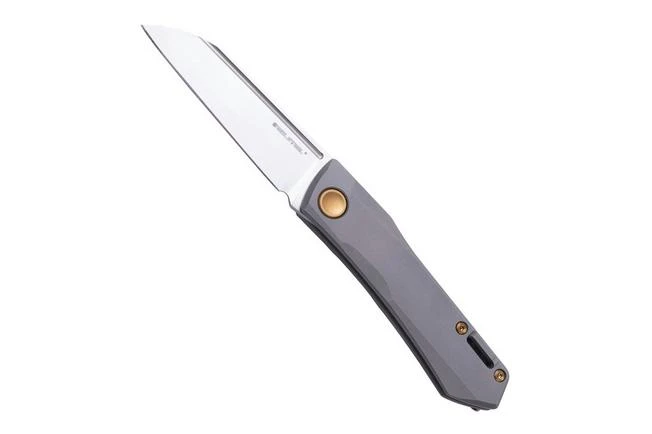 Real Steel Solis 7062G Beadblast Titanium, Gold, Slipjoint Pocket Knife, Poltergeist Design 3 Real Steel Solis 7062G Beadblast Titanium, Gold, Slipjoint Pocket Knife, Poltergeist Design