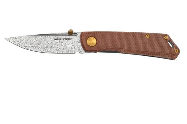 Real Steel Luna Boost Premium, Damascus, Brown Micarta Knivesandtools Exclusive Pocket Knife 3 Real Steel Luna Boost Premium, Damascus, Brown Micarta Knivesandtools Exclusive Pocket Knife