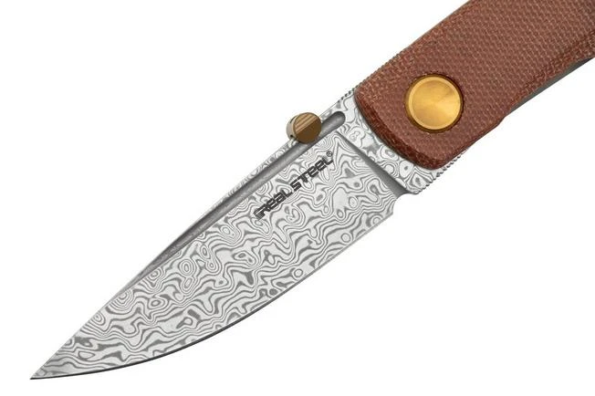 Real Steel Luna Boost Premium, Damascus, Brown Micarta Knivesandtools Exclusive Pocket Knife 5 Real Steel Luna Boost Premium, Damascus, Brown Micarta Knivesandtools Exclusive Pocket Knife - Image 3
