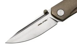 Real Steel Luna Maius Titanium Tan Bronze 7092, Pocket Knife -Famous Knife Shop RL7092 03 realsteel