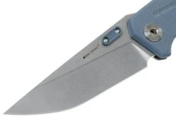 Real Steel Crusader 3701 Light Grey 7442 Pocket Knife, Poltergeist Design -Famous Knife Shop RL7442 03 real steel knives