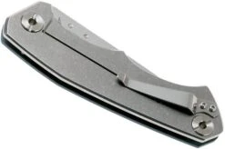 Real Steel Crusader 3701 Light Grey 7442 Pocket Knife, Poltergeist Design -Famous Knife Shop RL7442 04 real steel knives