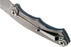 Real Steel Crusader 3701 Light Grey 7442 Pocket Knife, Poltergeist Design -Famous Knife Shop RL7442 05 real steel knives