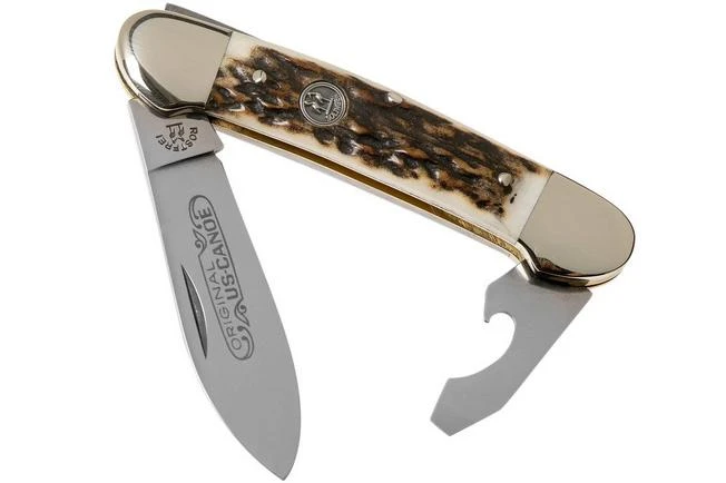 Robert Klaas Beer Canoe 95mm Stag Horn 2506-K-251 Pocket Knife 3 Robert Klaas Beer Canoe 95mm Stag Horn 2506-K-251 Pocket Knife