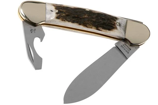 Robert Klaas Beer Canoe 95mm Stag Horn 2506-K-251 Pocket Knife 4 Robert Klaas Beer Canoe 95mm Stag Horn 2506-K-251 Pocket Knife - Image 2