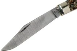 Robert Klaas US Trapper Damast 95mm Poplar Burl 412-1-8MAP-BL -Famous Knife Shop RS412 1 8MAP BL 1 03 robert klaas