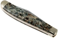 Robert Klaas US Trapper Damast 95mm Poplar Burl 412-1-8MAP-BL -Famous Knife Shop RS412 1 8MAP BL 1 04 robert klaas