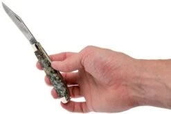 Robert Klaas US Trapper Damast 95mm Poplar Burl 412-1-8MAP-BL -Famous Knife Shop RS412 1 8MAP BL 1 08 robert klaas