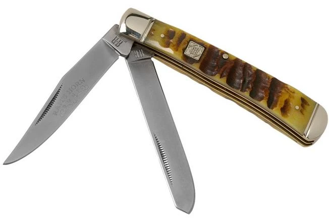 Rough Ryder Ram’s Horn Bone Trapper RR1509 Pocket Knife 3 Rough Ryder Ram’s Horn Bone Trapper RR1509 Pocket Knife