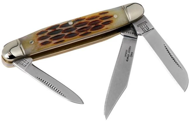 Rough Ryder Small Stockman Amber Bone RR194 Slipjoint Pocket Knife 4 Rough Ryder Small Stockman Amber Bone RR194 Slipjoint Pocket Knife - Image 2
