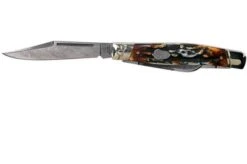 Rough Ryder Stockman Cinnamon Stag RR2160 Damascus Slipjoint Pocket Knife -Famous Knife Shop RY2160 03 rough ryder