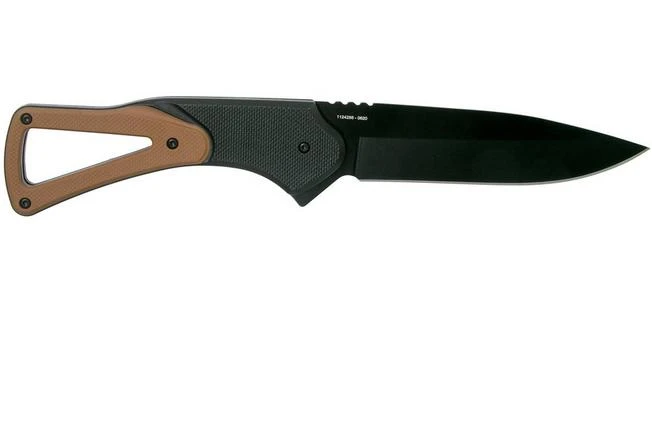 Schrade Fixed Knife 4" Drop Point 1124286 Tan & Black FRN Pocket Knife 4 Schrade Fixed Knife 4" Drop Point 1124286 Tan & Black FRN Pocket Knife - Image 2
