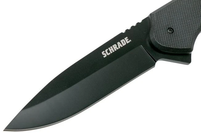 Schrade Fixed Knife 4" Drop Point 1124286 Tan & Black FRN Pocket Knife 5 Schrade Fixed Knife 4" Drop Point 1124286 Tan & Black FRN Pocket Knife - Image 3