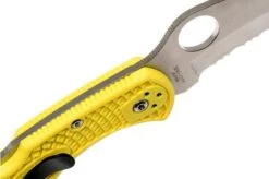 Spyderco Tasman Salt 2 C106SYL2 Pocket Knife, Yellow -Famous Knife Shop SPC106SYL2 06 spyderco spc106syl2 06