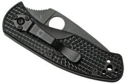 Spyderco Persistence Lightweight Black C136PSBBK FRN Partially Serrated Pocket Knife -Famous Knife Shop SPC136PSBBK 04 spyderco
