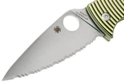 Spyderco Caribbean C217GS Serrated Pocket Knife, Sal Glesser Design -Famous Knife Shop SPC217GS 03 spyderco