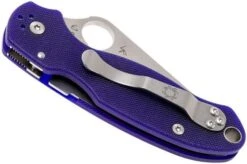 Spyderco Para 3 S110V Dark Blue C223GPDBL Pocket Knife -Famous Knife Shop SPC223GPDBL 04 spyderco spc223gpdbl 04