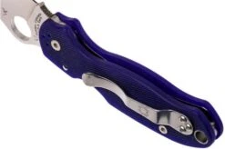 Spyderco Para 3 S110V Dark Blue C223GPDBL Pocket Knife -Famous Knife Shop SPC223GPDBL 05 spyderco spc223gpdbl 05