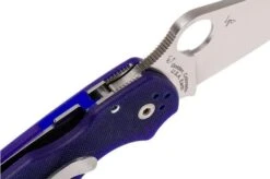 Spyderco Para 3 S110V Dark Blue C223GPDBL Pocket Knife -Famous Knife Shop SPC223GPDBL 06 spyderco spc223gpdbl 06