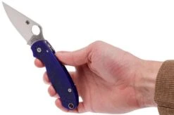 Spyderco Para 3 S110V Dark Blue C223GPDBL Pocket Knife -Famous Knife Shop SPC223GPDBL 08 spyderco spc223gpdbl 08