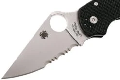 Spyderco Para 3 C223GPS Partly Serrated Pocket Knife -Famous Knife Shop SPC223GPS 03 spyderco spc223gps 03