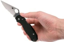 Spyderco Para 3 C223GPS Partly Serrated Pocket Knife -Famous Knife Shop SPC223GPS 08 spyderco spc223gps 08