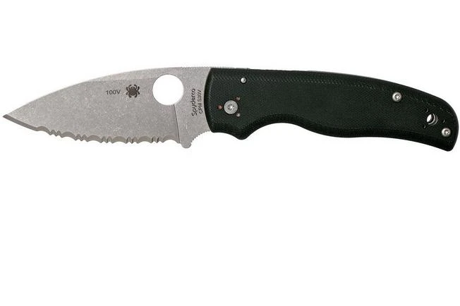 Spyderco Shaman C229GS Serrated Pocket Knife, Sal Glesser Design 3 Spyderco Shaman C229GS Serrated Pocket Knife, Sal Glesser Design