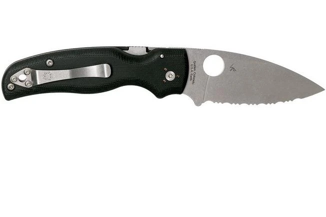 Spyderco Shaman C229GS Serrated Pocket Knife, Sal Glesser Design 4 Spyderco Shaman C229GS Serrated Pocket Knife, Sal Glesser Design - Image 2