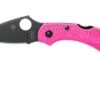 Spyderco Dragonfly 2 Pink Black S30V C28FPPNS30BK2 Pink Heals Pocket Knife -Famous Knife Shop SPC28FPPNS30VBK2 01 spyderco