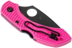 Spyderco Dragonfly 2 Pink Black S30V C28FPPNS30BK2 Pink Heals Pocket Knife -Famous Knife Shop SPC28FPPNS30VBK2 04 spyderco