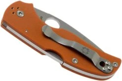 Spyderco Native 5 REX45 Burnt Orange G10 C41GPBORE5 Sprint Run Pocket Knife -Famous Knife Shop SPC41GPBORE5 04 spyderco