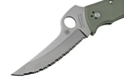 Spyderco Massad Ayoob CruWear, Serrated, Grey G10 C60GSGY Sprint Run 2022 Pocket Knife -Famous Knife Shop SPC60GSGY 03 spyderco