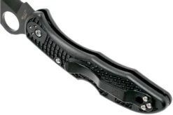 Spyderco C88PBBK2 Salt 2, Plain Edge, Black -Famous Knife Shop SPC88PBBK2 05 spyderco spc88pbbk2 05