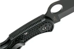 Spyderco C88PBBK2 Salt 2, Plain Edge, Black -Famous Knife Shop SPC88PBBK2 06 spyderco spc88pbbk2 06