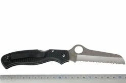 Spyderco C89 Atlantic Salt, Black, Serrated -Famous Knife Shop SPC89SBK 05 spyderco atlantic salt zwart spc89sbk d5